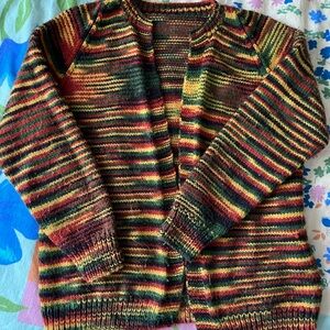 Vintage & Handmade Striped Multicolor Sweater